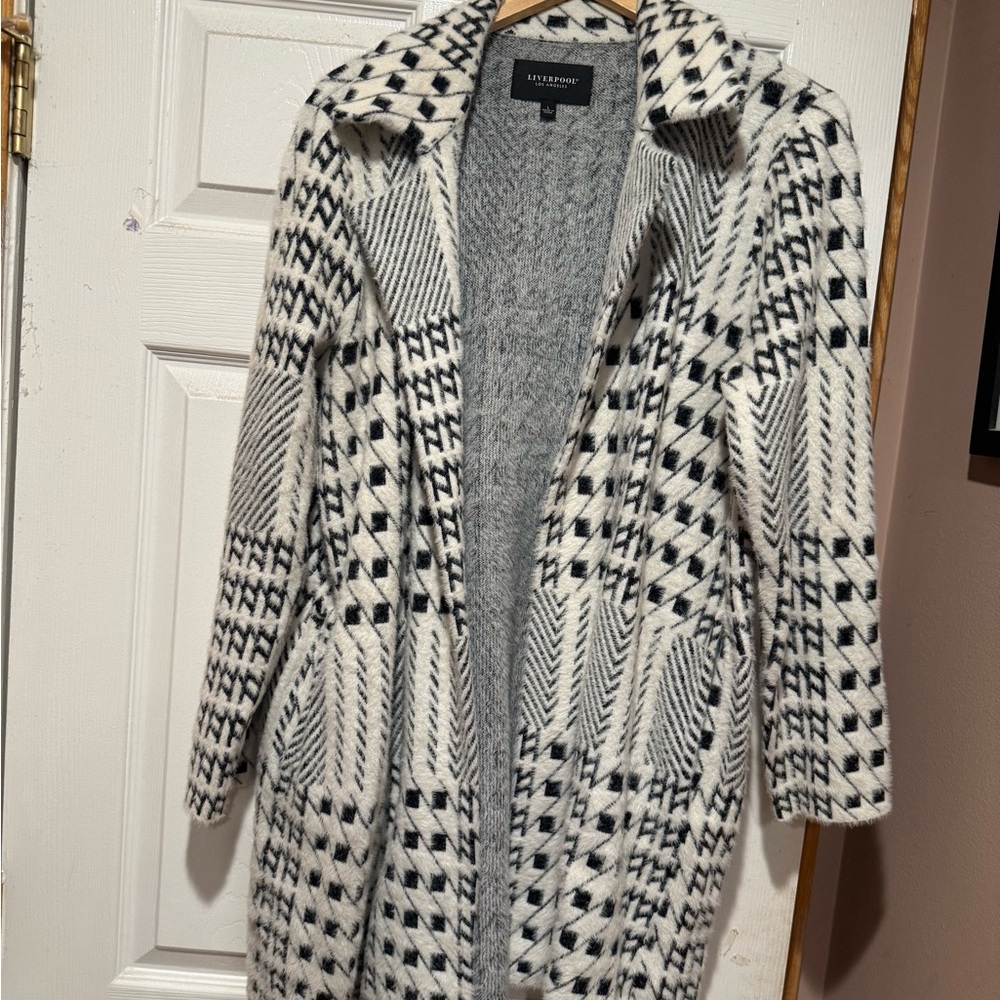 Liverpool Black and White Knit Sweater